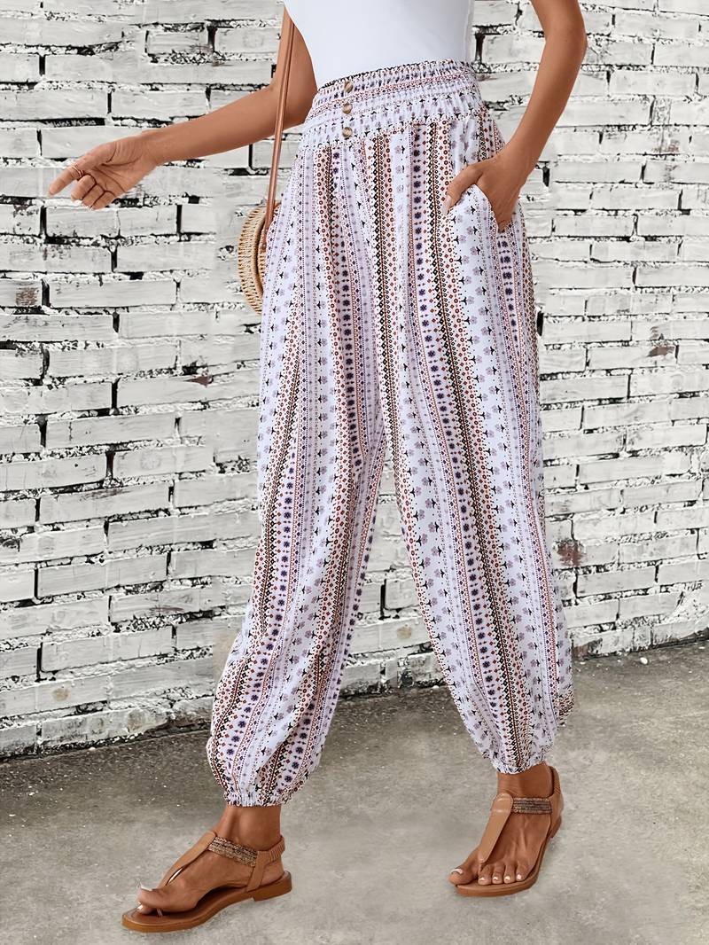 Hylke - Hose Mit Ethno-Grafikdruck Für Damen
