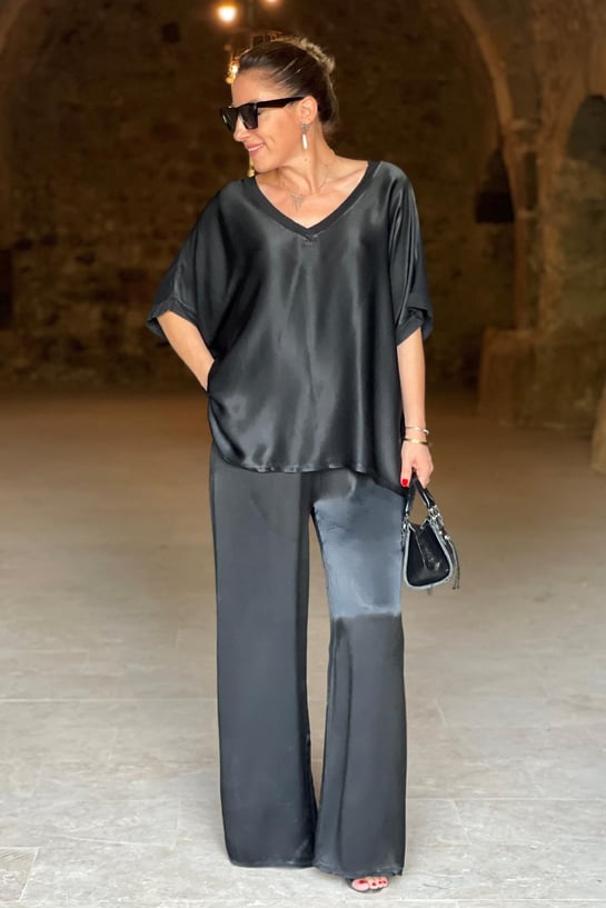 Ilsabeth - Zweiteiliges Satin Dress Für Damen