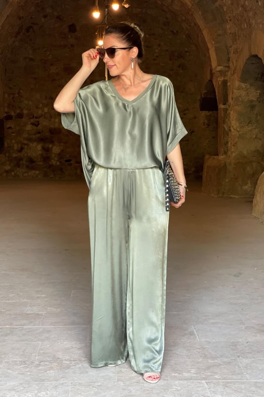 Ilsabeth - Zweiteiliges Satin Dress Für Damen