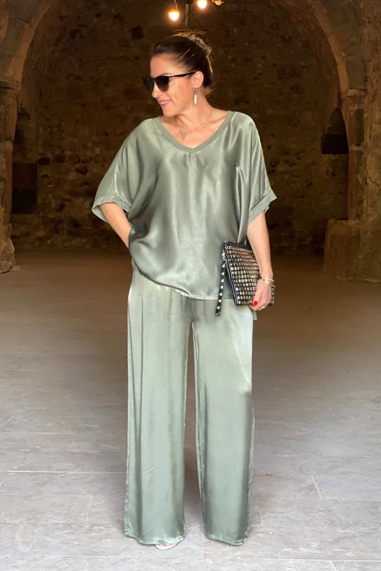 Ilsabeth - Zweiteiliges Satin Dress Für Damen