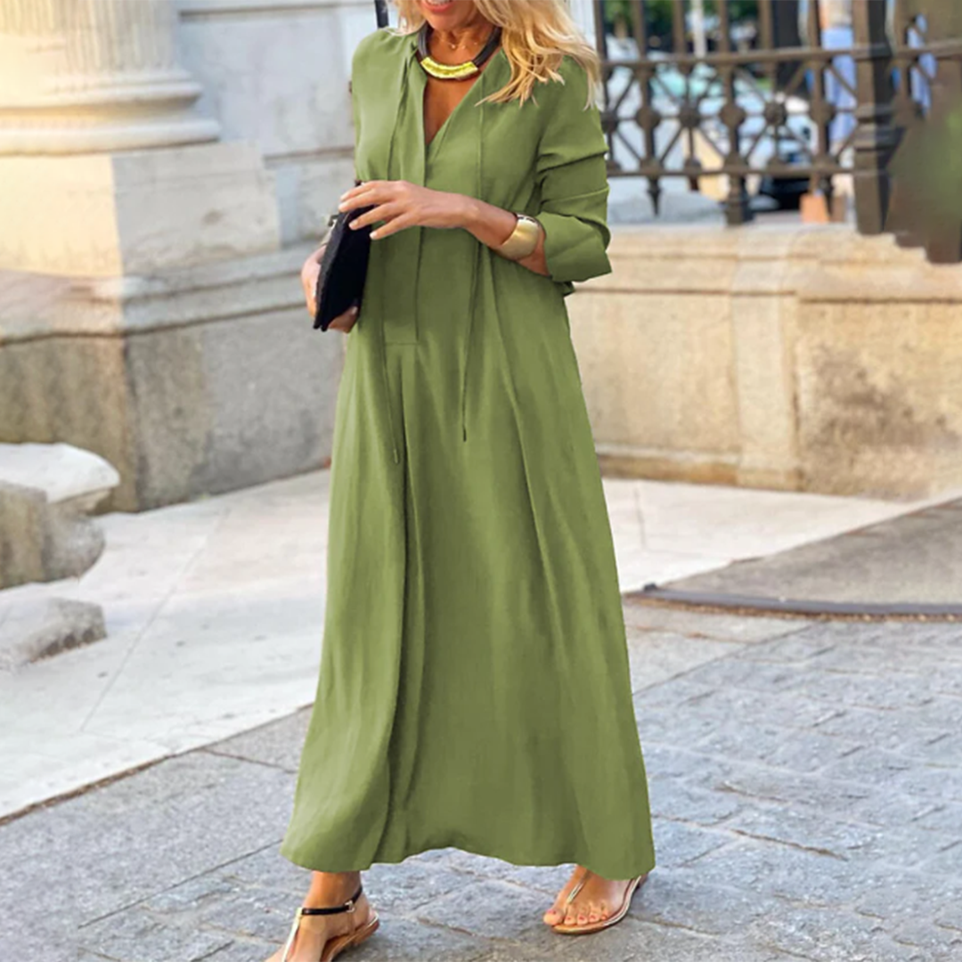 Wanda - Bequemes, Locker Sitzendes Maxikleid