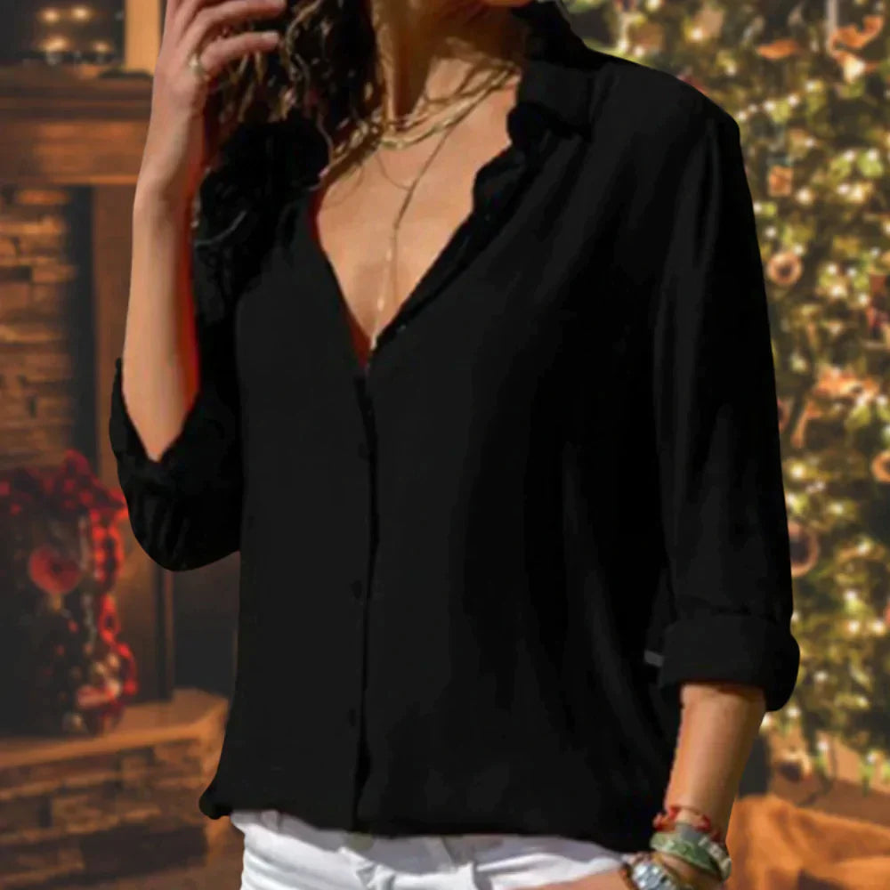 Dietlinde - Satin Bluse für Damen