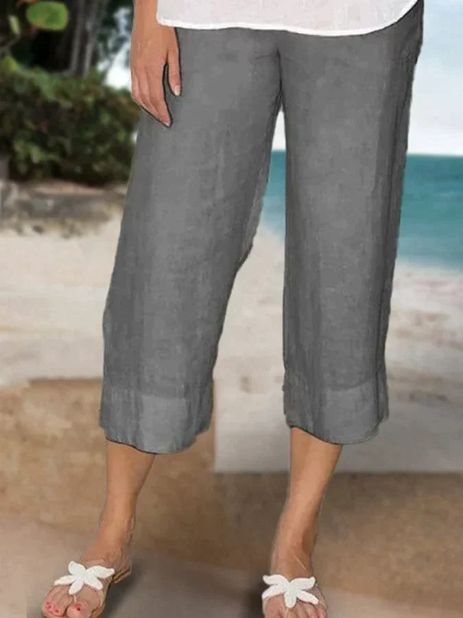 Gwen - Lässige Und Stylische Leinen Hose