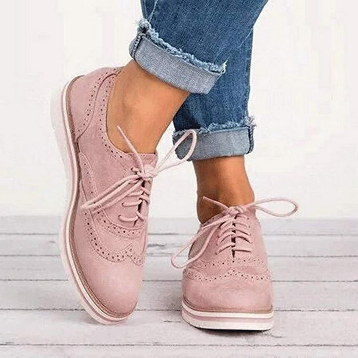 Jessika - Stylische Lederschuhe Mit Schnürsenkeln