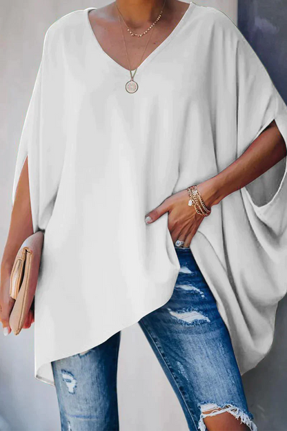 Helma - Elegante Weit Geschnittene Bluse für Den Frühling/Sommer