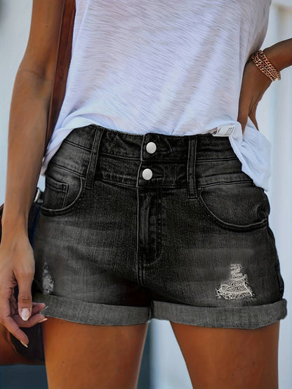 Babette - Gerippte Jeansshorts Für Frühling/Sommer