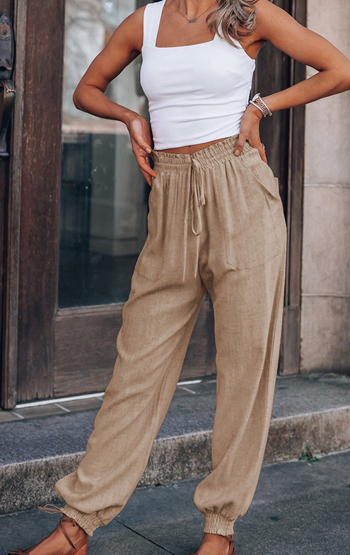 Ursela - Stylische Und Bequeme Sommer Leinen Hose Für Frauen