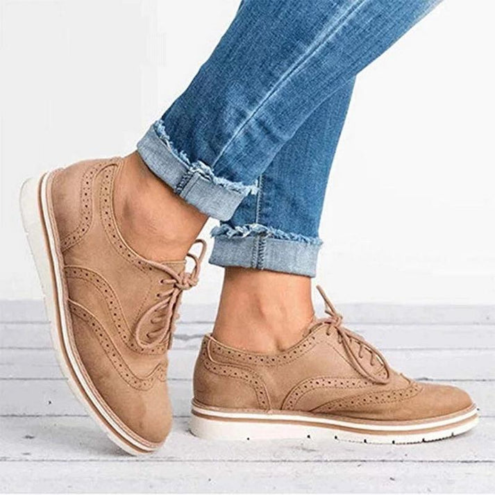 Jessika - Stylische Lederschuhe Mit Schnürsenkeln