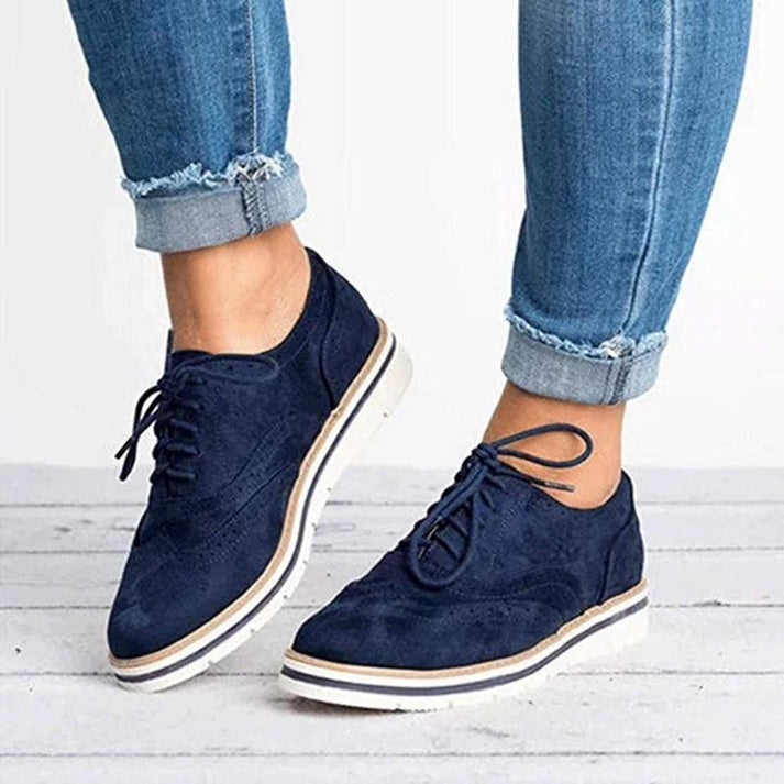 Jessika - Stylische Lederschuhe Mit Schnürsenkeln