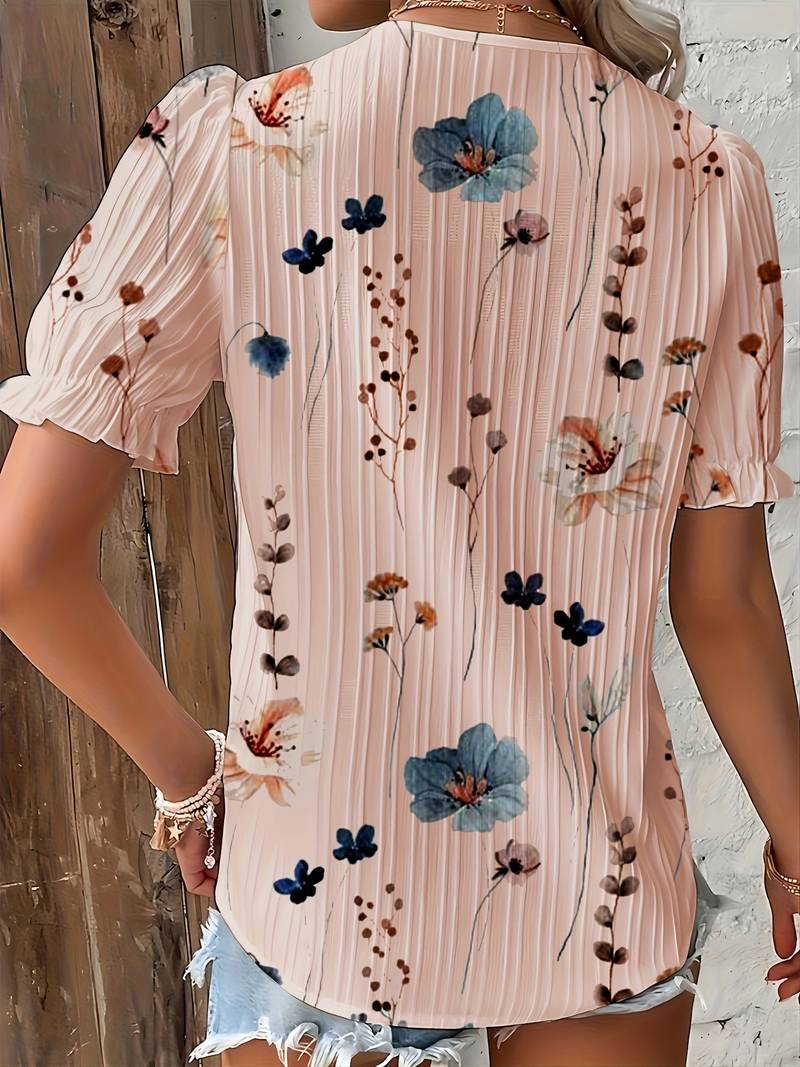 Tabea - Stilvolle Bluse Mit V-Ausschnitt Für Den Frühling