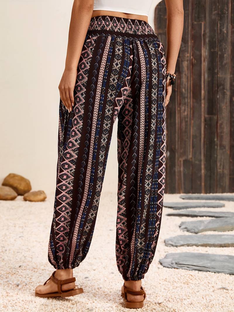 Hylke - Hose Mit Ethno-Grafikdruck Für Damen