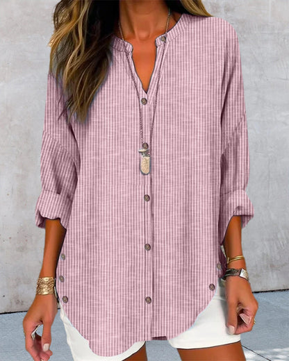 Sophie | Gestreifte Bluse mit Knopfleiste