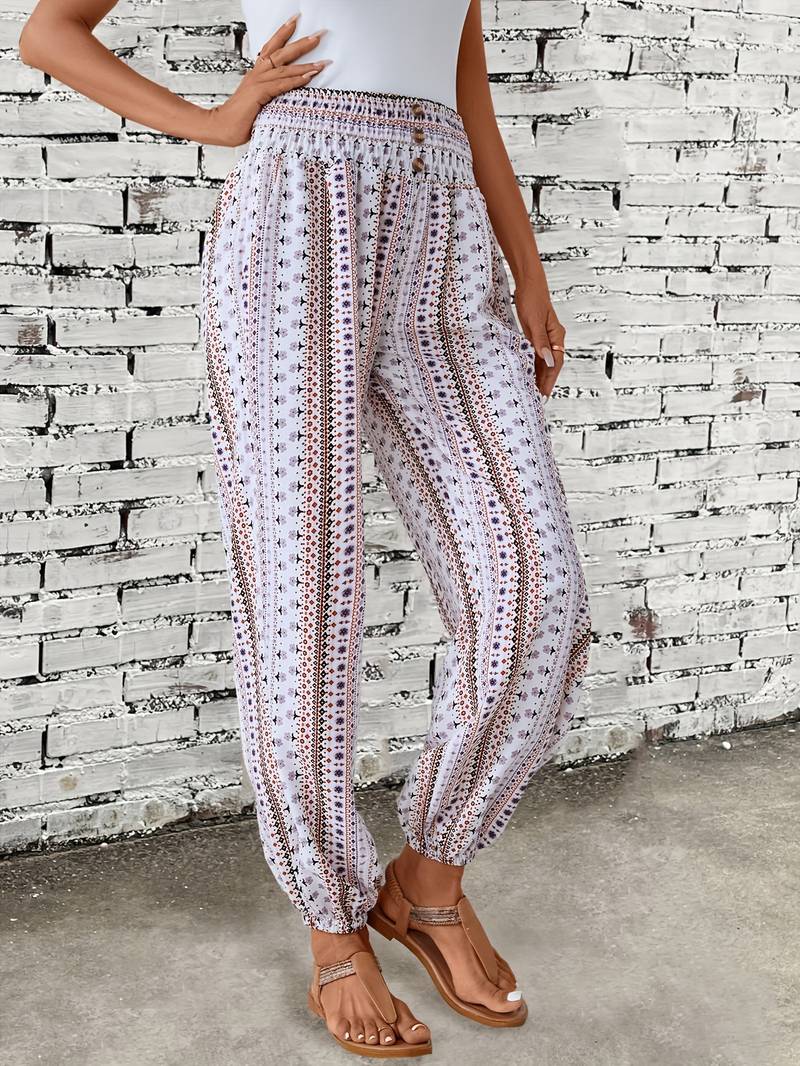 Hylke - Hose Mit Ethno-Grafikdruck Für Damen