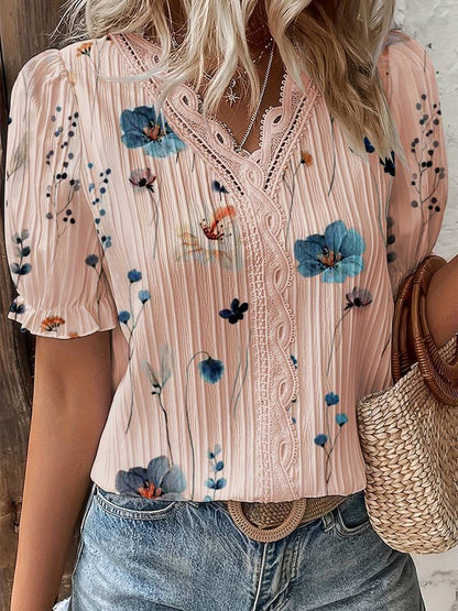 Tabea - Stilvolle Bluse Mit V-Ausschnitt Für Den Frühling