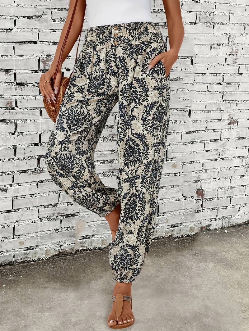 Hylke - Hose Mit Ethno-Grafikdruck Für Damen