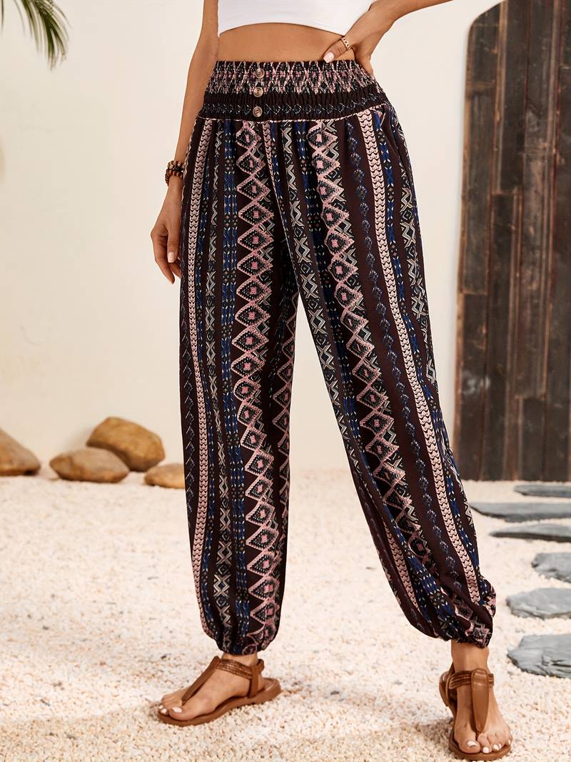Hylke - Hose Mit Ethno-Grafikdruck Für Damen