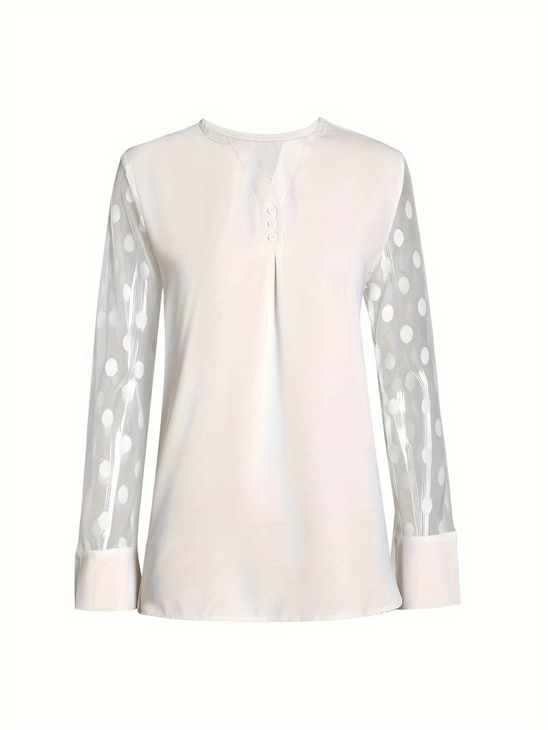 Giselle – Elegantes Langarm-Top Mit Gekerbtem Ausschnitt