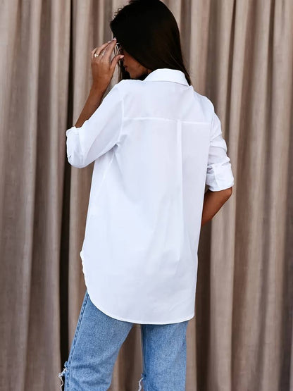 Ingeborg – Lässige Bluse mit V-Ausschnitt für Den Frühling