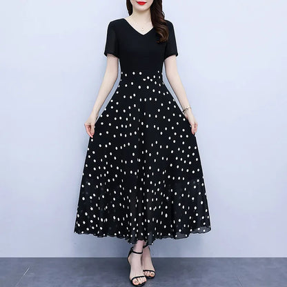Gisela – Kleid Mit Blumendruck und Rundhalsausschnitt