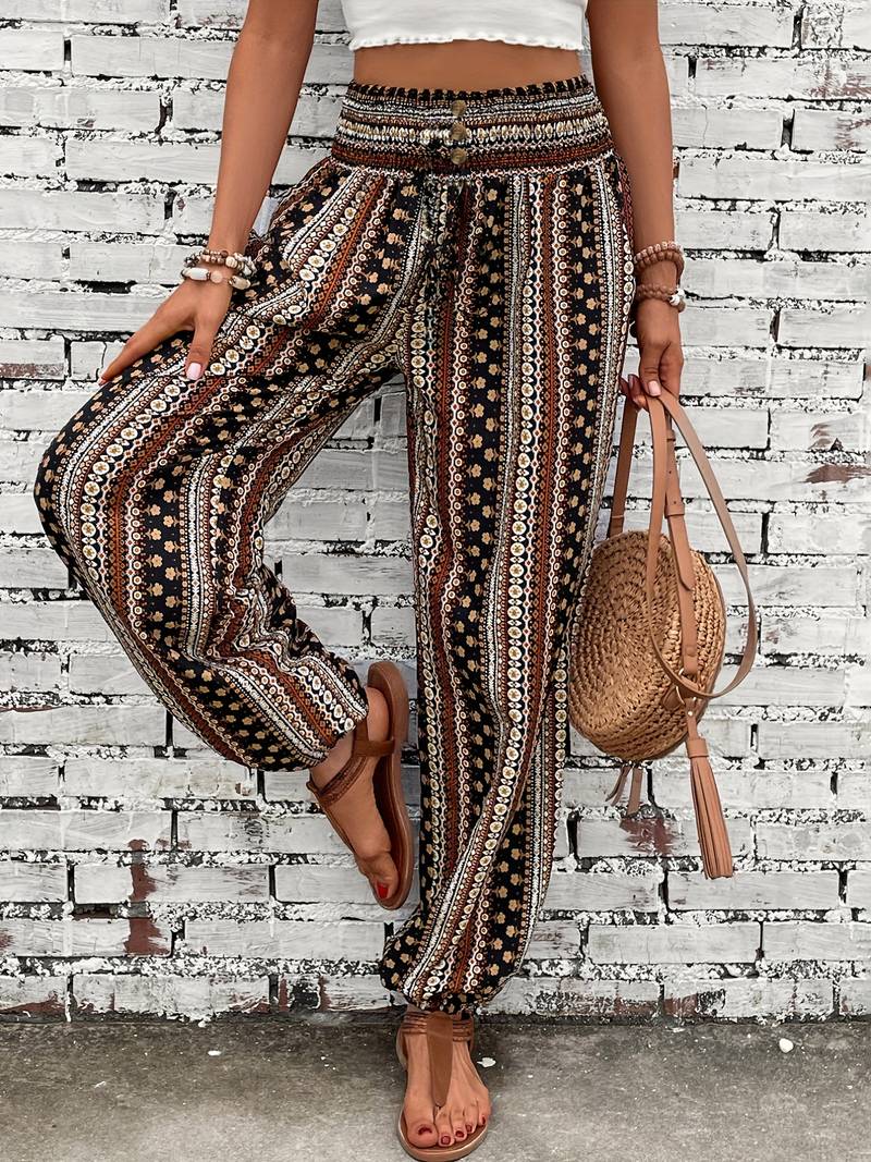Hylke - Hose Mit Ethno-Grafikdruck Für Damen