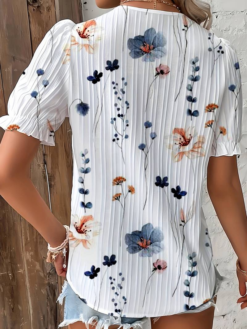 Tabea - Stilvolle Bluse Mit V-Ausschnitt Für Den Frühling
