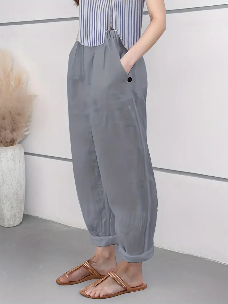 Adelinde - Freizeithose Mit Weitem Bein Für Den Frühling