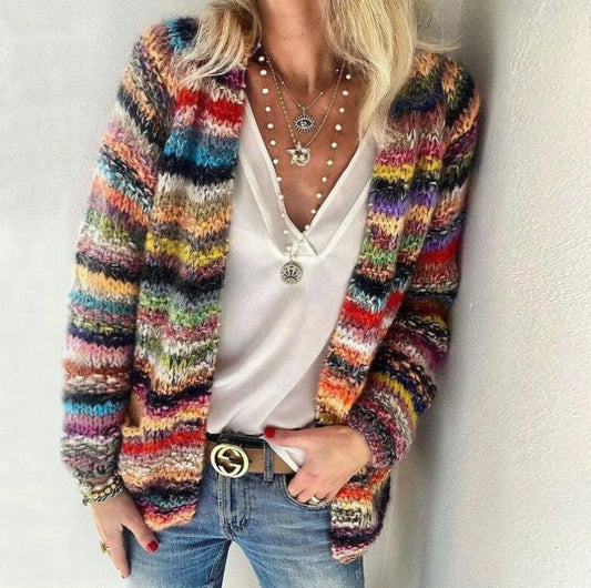 Klara - Stylische Und Farbenfrohe Strickjacke