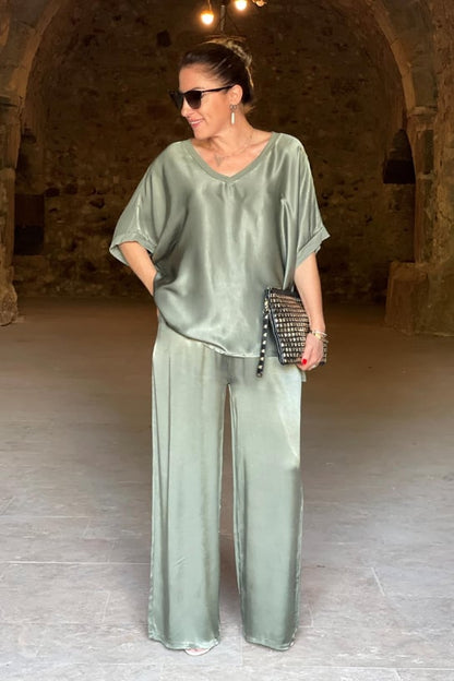 Ilsabeth - Zweiteiliges Satin Dress Für Damen