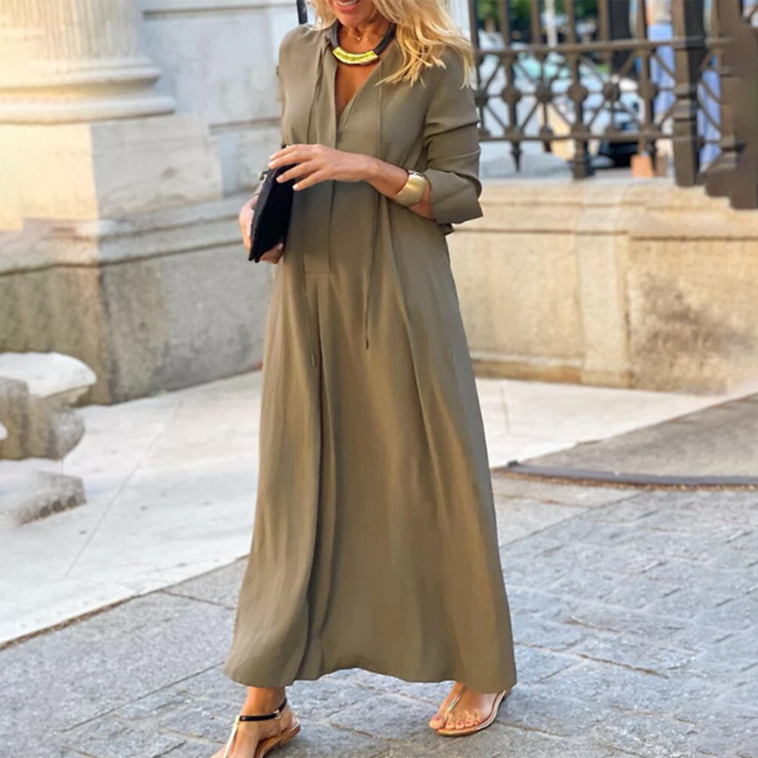 Wanda - Bequemes, Locker Sitzendes Maxikleid