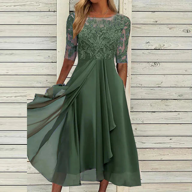 Isolde - Dunkelblaues Festkleid