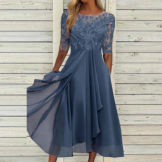 Isolde - Dunkelblaues Festkleid