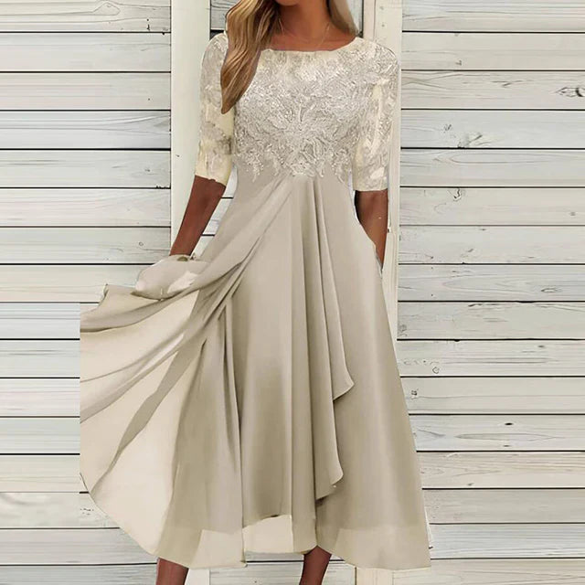Isolde - Dunkelblaues Festkleid