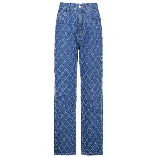 Wietske - Rautenförmige Jeans Mit Hoher Taille