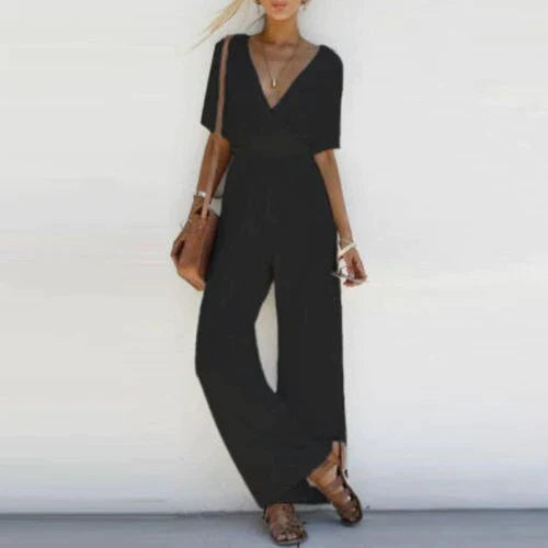Giselle - Eleganter Damen Jumpsuit mit V-Ausschnitt
