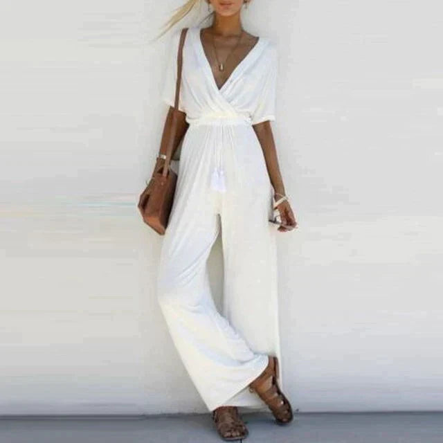Giselle - Eleganter Damen Jumpsuit mit V-Ausschnitt