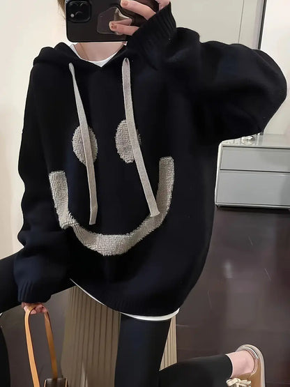 Liane - Kapuzenpullover Mit Lächeln-Design Und Kordelzug