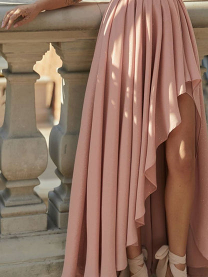Fenja - Elegantes One-Shoulder-Chiffonkleid Für Damen