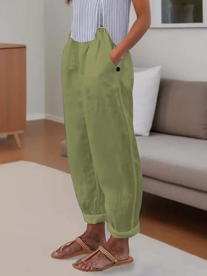Adelinde - Freizeithose Mit Weitem Bein Für Den Frühling