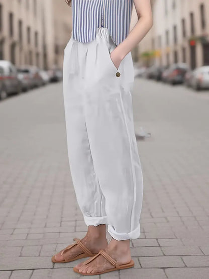 Adelinde - Freizeithose Mit Weitem Bein Für Den Frühling