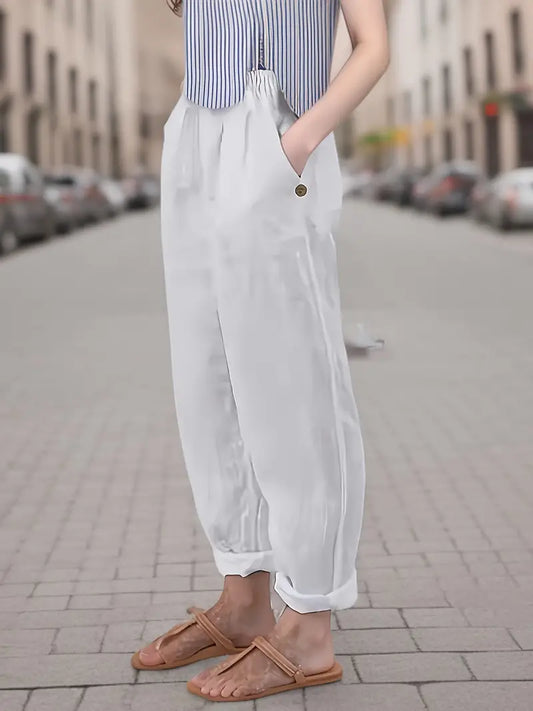 Adelinde - Freizeithose Mit Weitem Bein Für Den Frühling
