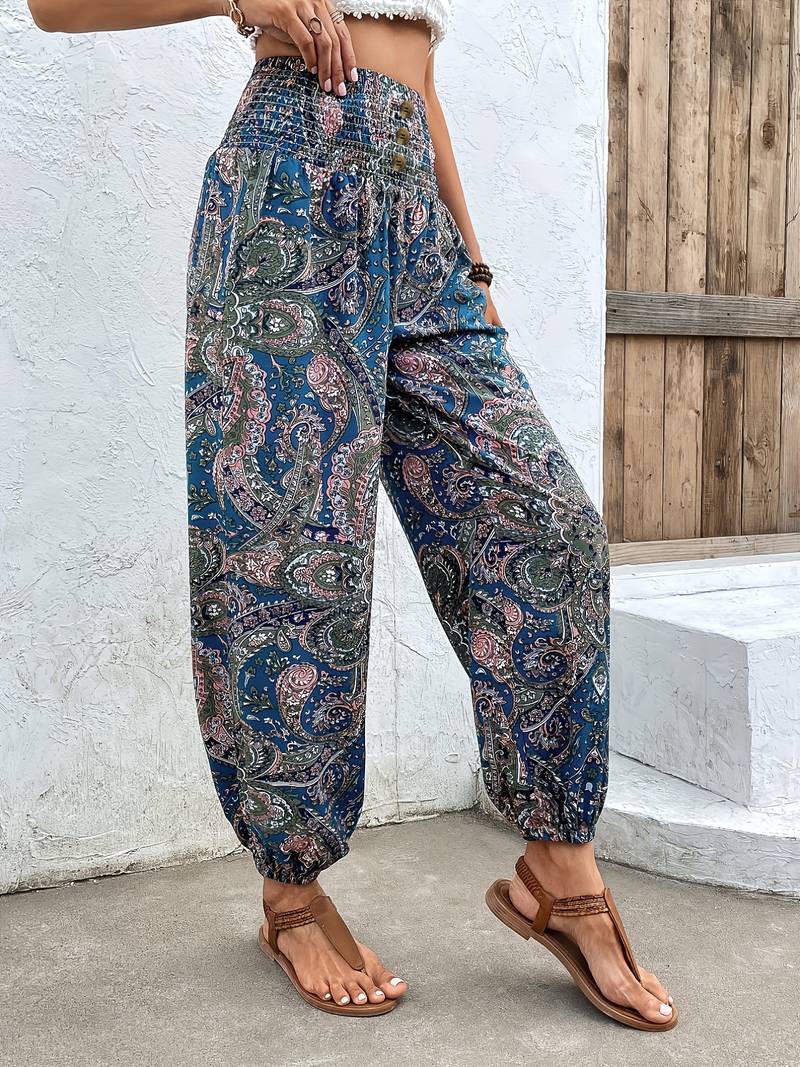 Hylke - Hose Mit Ethno-Grafikdruck Für Damen