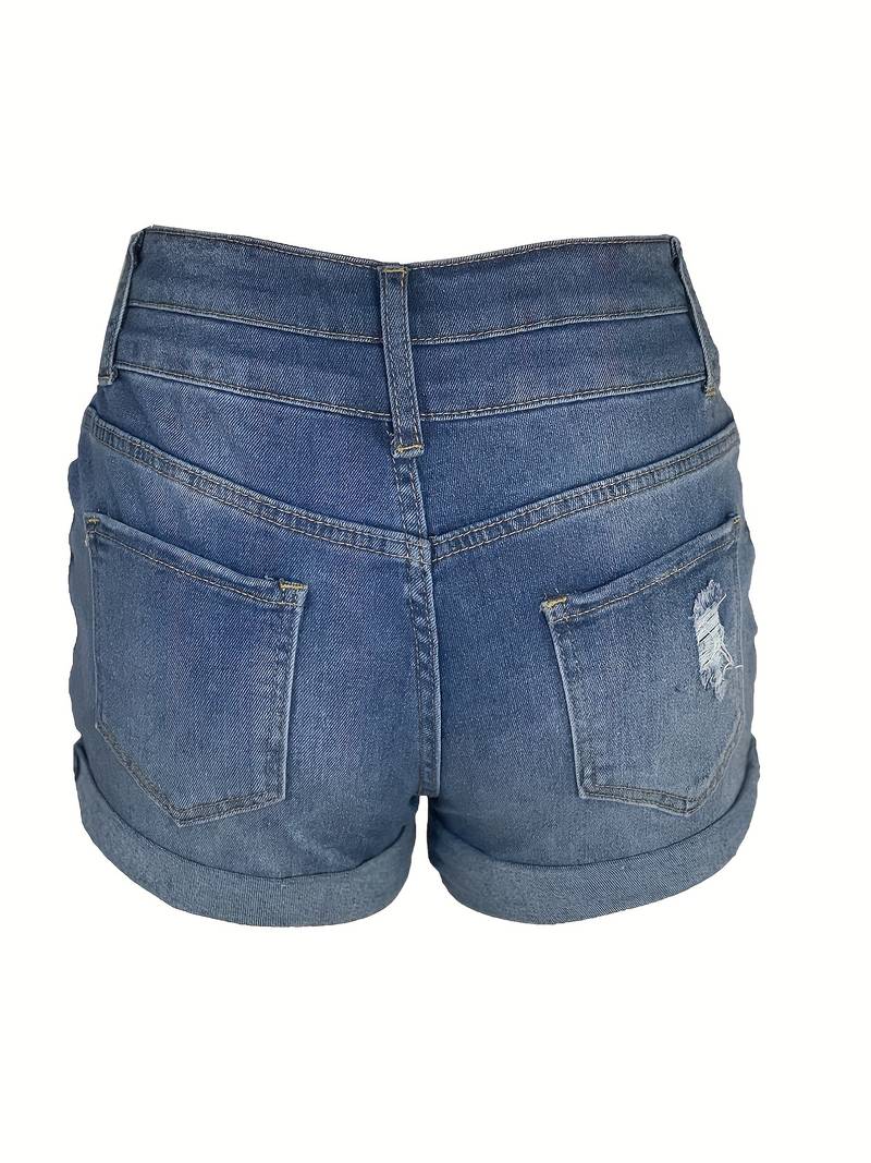 Babette - Gerippte Jeansshorts Für Frühling/Sommer
