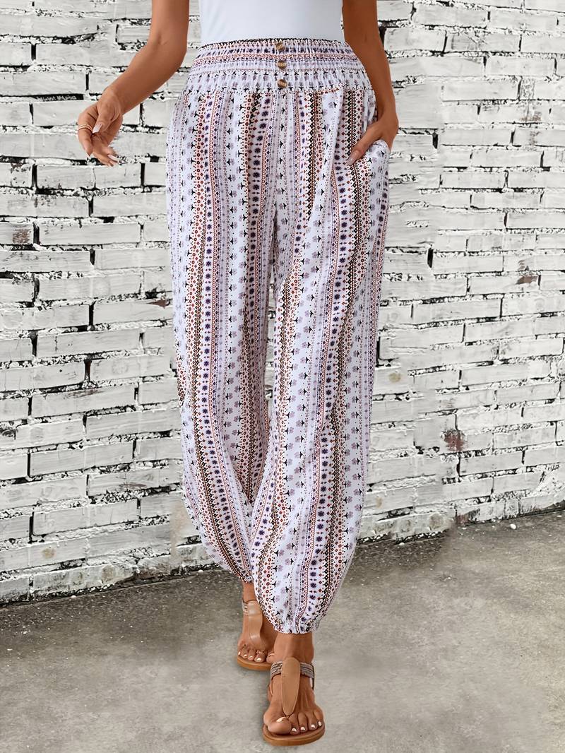 Hylke - Hose Mit Ethno-Grafikdruck Für Damen