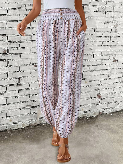 Hylke - Hose Mit Ethno-Grafikdruck Für Damen