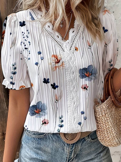 Tabea - Stilvolle Bluse Mit V-Ausschnitt Für Den Frühling