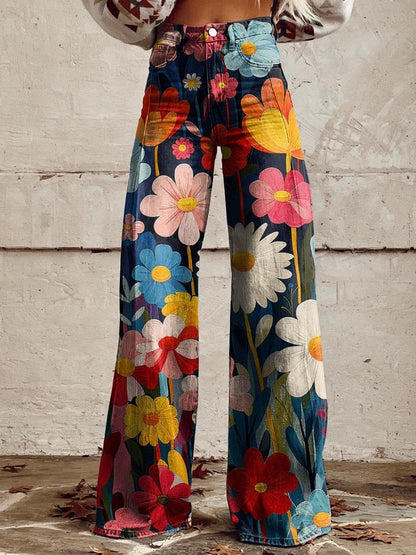 Xenja - Weite Blumenhose