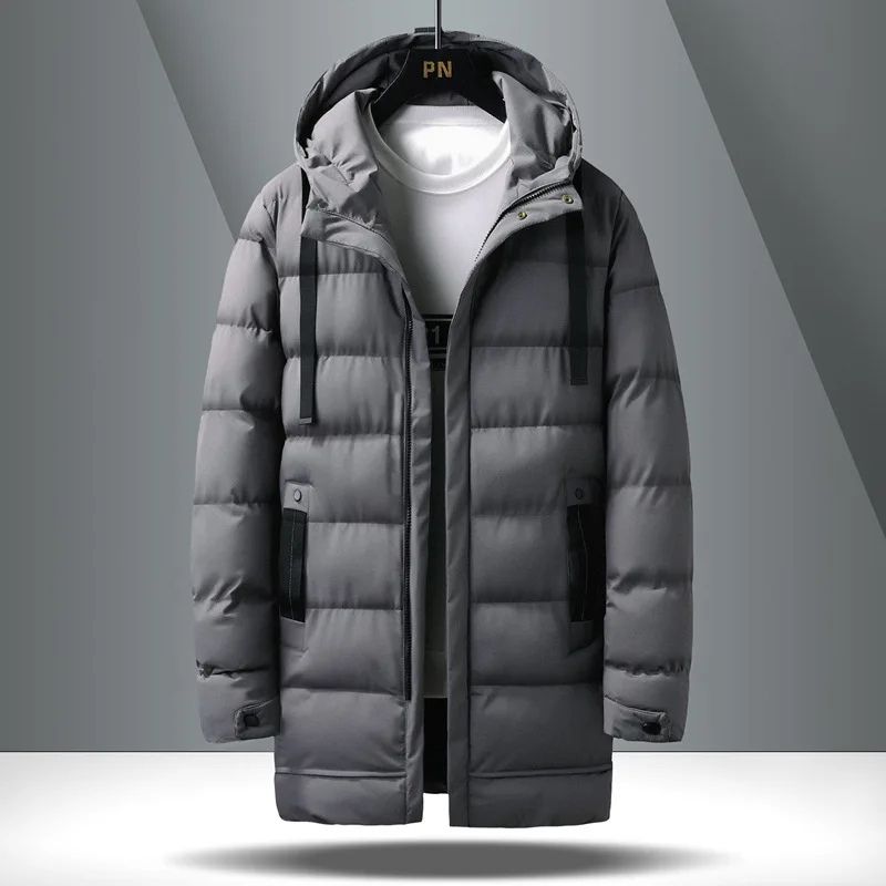 Lässige Parka-Winterjacke für Männer mit wasser- und windabweisendem Material und Kapuze, perfekt für kalte Wintertage.